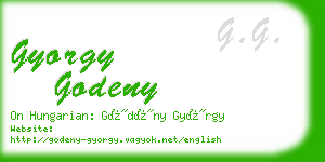 gyorgy godeny business card